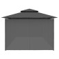 vidaXL Pavillon mit Vorhängen 600x298x270 cm Anthrazit vidaXL Pavillon mit Vorhängen 600x298x270 cm Anthrazit