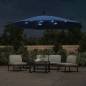 vidaXL Ampelschirm mit LED-Leuchten Azurblau 350 cm vidaXL Ampelschirm mit LED-Leuchten Azurblau 350 cm