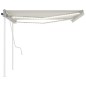 vidaXL Markise Manuell Einziehbar mit LED 4,5x3,5 m Creme vidaXL Markise Manuell Einziehbar mit LED 4,5x3,5 m Creme
