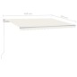 vidaXL Markise Manuell Einziehbar mit LED 4,5x3,5 m Creme vidaXL Markise Manuell Einziehbar mit LED 4,5x3,5 m Creme