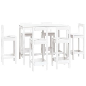 vidaXL 7-tlg. Bar-Set Weiß Massivholz Kiefer