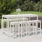 vidaXL 9-tlg. Gartenbar-Set Weiß Massivholz Kiefer vidaXL 9-tlg. Gartenbar-Set Weiß Massivholz Kiefer