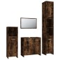 vidaXL 4-tlg. Badmöbel-Set Räuchereiche Holzwerkstoff vidaXL 4-tlg. Badmöbel-Set Räuchereiche Holzwerkstoff