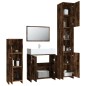 vidaXL 4-tlg. Badmöbel-Set Räuchereiche Holzwerkstoff vidaXL 4-tlg. Badmöbel-Set Räuchereiche Holzwerkstoff