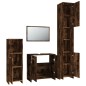 vidaXL 4-tlg. Badmöbel-Set Räuchereiche Holzwerkstoff vidaXL 4-tlg. Badmöbel-Set Räuchereiche Holzwerkstoff