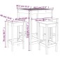 vidaXL 5-tlg. Gartenbar-Set Massivholz Kiefer vidaXL 5-tlg. Gartenbar-Set Massivholz Kiefer