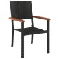 vidaXL 7-tlg. Garten-Essgruppe Schwarz Poly Rattan vidaXL 7-tlg. Garten-Essgruppe Schwarz Poly Rattan