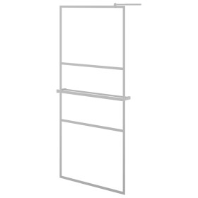 vidaXL Duschwand mit Ablage für Walk-In-Dusche Chrom 90x195 cm ESG