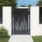 vidaXL Gartentor Anthrazit 105x155 cm Stahl Gras-Design vidaXL Gartentor Anthrazit 105x155 cm Stahl Gras-Design