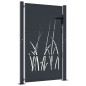 vidaXL Gartentor Anthrazit 105x155 cm Stahl Gras-Design vidaXL Gartentor Anthrazit 105x155 cm Stahl Gras-Design