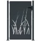 vidaXL Gartentor Anthrazit 105x155 cm Stahl Gras-Design vidaXL Gartentor Anthrazit 105x155 cm Stahl Gras-Design