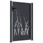 vidaXL Gartentor Anthrazit 105x155 cm Stahl Gras-Design vidaXL Gartentor Anthrazit 105x155 cm Stahl Gras-Design
