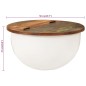 vidaXL Couchtisch Weiß 50x27 cm Altholz Massiv vidaXL Couchtisch Weiß 50x27 cm Altholz Massiv