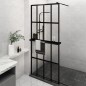 vidaXL Duschwand mit Ablage für Walk-In-Dusche Schwarz 90x195 cm ESG vidaXL Duschwand mit Ablage für Walk-In-Dusche Schwarz 90x195 cm ESG