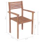 vidaXL Stapelbare Gartenstühle 6 Stk. Massivholz Teak vidaXL Stapelbare Gartenstühle 6 Stk. Massivholz Teak