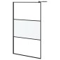 vidaXL Duschwand mit Ablage für Walk-In-Dusche Schwarz 115x195 cm ESG vidaXL Duschwand mit Ablage für Walk-In-Dusche Schwarz 115x195 cm ESG