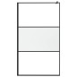 vidaXL Duschwand mit Ablage für Walk-In-Dusche Schwarz 115x195 cm ESG vidaXL Duschwand mit Ablage für Walk-In-Dusche Schwarz 115x195 cm ESG