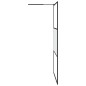 vidaXL Duschwand mit Ablage für Walk-In-Dusche Schwarz 115x195 cm ESG vidaXL Duschwand mit Ablage für Walk-In-Dusche Schwarz 115x195 cm ESG