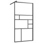 vidaXL Duschwand mit Ablage für Walk-In-Dusche Schwarz 115x195 cm ESG vidaXL Duschwand mit Ablage für Walk-In-Dusche Schwarz 115x195 cm ESG