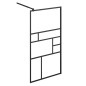 vidaXL Duschwand mit Ablage für Walk-In-Dusche Schwarz 115x195 cm ESG vidaXL Duschwand mit Ablage für Walk-In-Dusche Schwarz 115x195 cm ESG