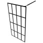 vidaXL Duschwand mit Ablage für Walk-In-Dusche Schwarz 118x190 cm ESG vidaXL Duschwand mit Ablage für Walk-In-Dusche Schwarz 118x190 cm ESG