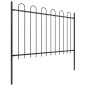vidaXL Gartenzaun mit Bügel-Design Stahl 17 x 1,2 m Schwarz vidaXL Gartenzaun mit Bügel-Design Stahl 17 x 1,2 m Schwarz