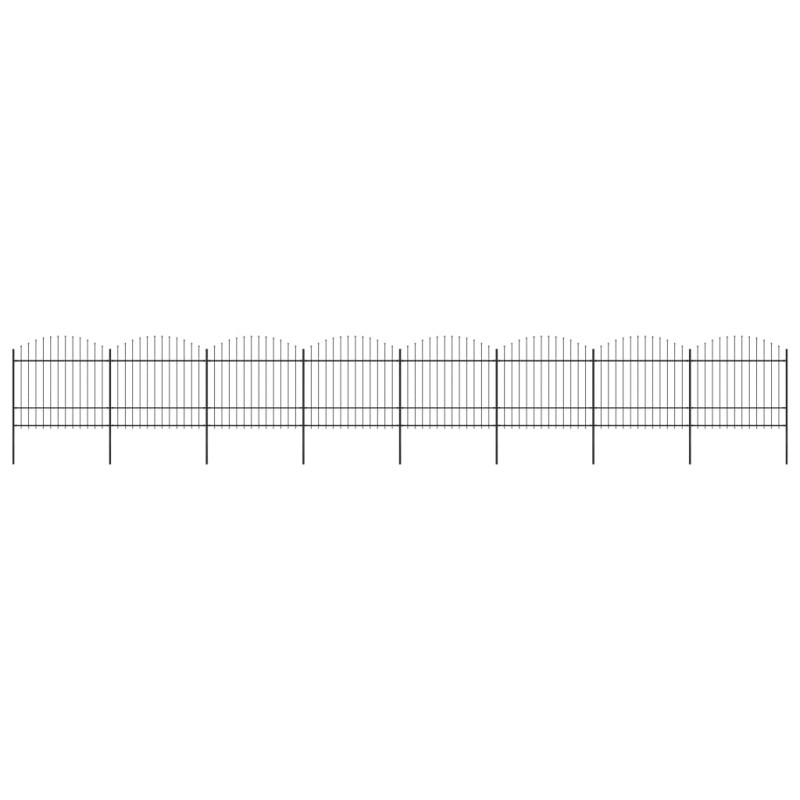 vidaXL Gartenzaun mit Speerspitzen Stahl (1,5 - 1,75) x 13,6 m Schwarz vidaXL Gartenzaun mit Speerspitzen Stahl (1,5 - 1,75) x 13,6 m Schwarz