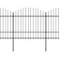 vidaXL Gartenzaun mit Speerspitzen Stahl (1,5 - 1,75) x 13,6 m Schwarz vidaXL Gartenzaun mit Speerspitzen Stahl (1,5 - 1,75) x 13,6 m Schwarz