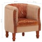 vidaXL Sessel Braun Echtleder und Massivholz Mango vidaXL Sessel Braun Echtleder und Massivholz Mango