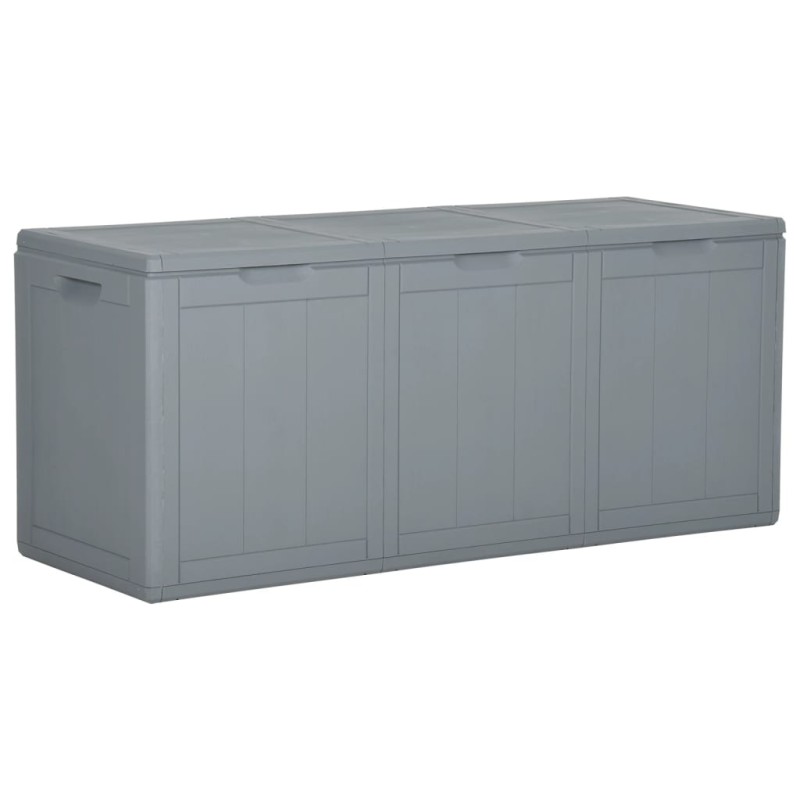 vidaXL Garten-Aufbewahrungsbox 270 L Grau PP Rattan vidaXL Garten-Aufbewahrungsbox 270 L Grau PP Rattan