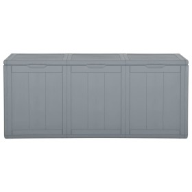 vidaXL Garten-Aufbewahrungsbox 270 L Grau PP Rattan