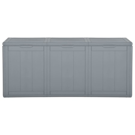 vidaXL Garten-Aufbewahrungsbox 270 L Grau PP Rattan
