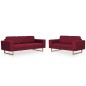 vidaXL 2-tlg. Sofagarnitur Stoff Weinrot vidaXL 2-tlg. Sofagarnitur Stoff Weinrot