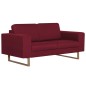 vidaXL 2-tlg. Sofagarnitur Stoff Weinrot vidaXL 2-tlg. Sofagarnitur Stoff Weinrot