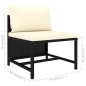 vidaXL 10-tlg. Garten-Lounge-Set mit Kissen Poly Rattan Schwarz vidaXL 10-tlg. Garten-Lounge-Set mit Kissen Poly Rattan Schwarz