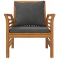 vidaXL 4-tlg. Garten-Lounge-Set mit Kissen Massivholz Akazie