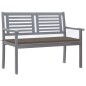 vidaXL 2-Sitzer-Gartenbank mit Auflage 120 cm Grau Eukalyptusholz vidaXL 2-Sitzer-Gartenbank mit Auflage 120 cm Grau Eukalyptusholz