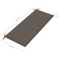 vidaXL 2-Sitzer-Gartenbank mit Auflage 120 cm Grau Eukalyptusholz vidaXL 2-Sitzer-Gartenbank mit Auflage 120 cm Grau Eukalyptusholz