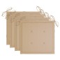 vidaXL Essstühle 4 Stk. mit Beige Kissen Massivholz Teak vidaXL Essstühle 4 Stk. mit Beige Kissen Massivholz Teak
