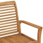 vidaXL Gartenbank mit Grauer Auflage 112 cm Massivholz Teak vidaXL Gartenbank mit Grauer Auflage 112 cm Massivholz Teak
