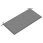 vidaXL Gartenbank mit Grauer Auflage 112 cm Massivholz Teak vidaXL Gartenbank mit Grauer Auflage 112 cm Massivholz Teak