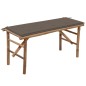 vidaXL Klappbare Gartenbank mit Auflage 118 cm Bambus vidaXL Klappbare Gartenbank mit Auflage 118 cm Bambus