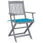 vidaXL Klappbare Gartenstühle 6 Stk. mit Sitzkissen Massivholz Akazie vidaXL Klappbare Gartenstühle 6 Stk. mit Sitzkissen Massivholz Akazie