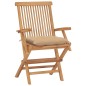 vidaXL Gartenstühle mit Beige Kissen 4 Stk. Massivholz Teak vidaXL Gartenstühle mit Beige Kissen 4 Stk. Massivholz Teak