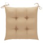 vidaXL Gartenstühle mit Beige Kissen 4 Stk. Massivholz Teak vidaXL Gartenstühle mit Beige Kissen 4 Stk. Massivholz Teak