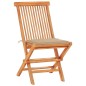 vidaXL 3-tlg. Bistroset mit Beigen Kissen Massivholz Teak vidaXL 3-tlg. Bistroset mit Beigen Kissen Massivholz Teak