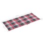 vidaXL Gartenstühle 6 Stk. Rote Karomuster-Kissen Massivholz Teak vidaXL Gartenstühle 6 Stk. Rote Karomuster-Kissen Massivholz Teak