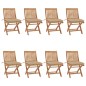 vidaXL Klappbare Gartenstühle mit Kissen 8 Stk. Massivholz Teak vidaXL Klappbare Gartenstühle mit Kissen 8 Stk. Massivholz Teak