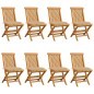 vidaXL Gartenstühle mit Beigen Kissen 8 Stk. Massivholz Teak vidaXL Gartenstühle mit Beigen Kissen 8 Stk. Massivholz Teak