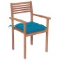 Stapelbare Gartenstühle mit Kissen 6 Stk. Massivholz Teak Stapelbare Gartenstühle mit Kissen 6 Stk. Massivholz Teak
